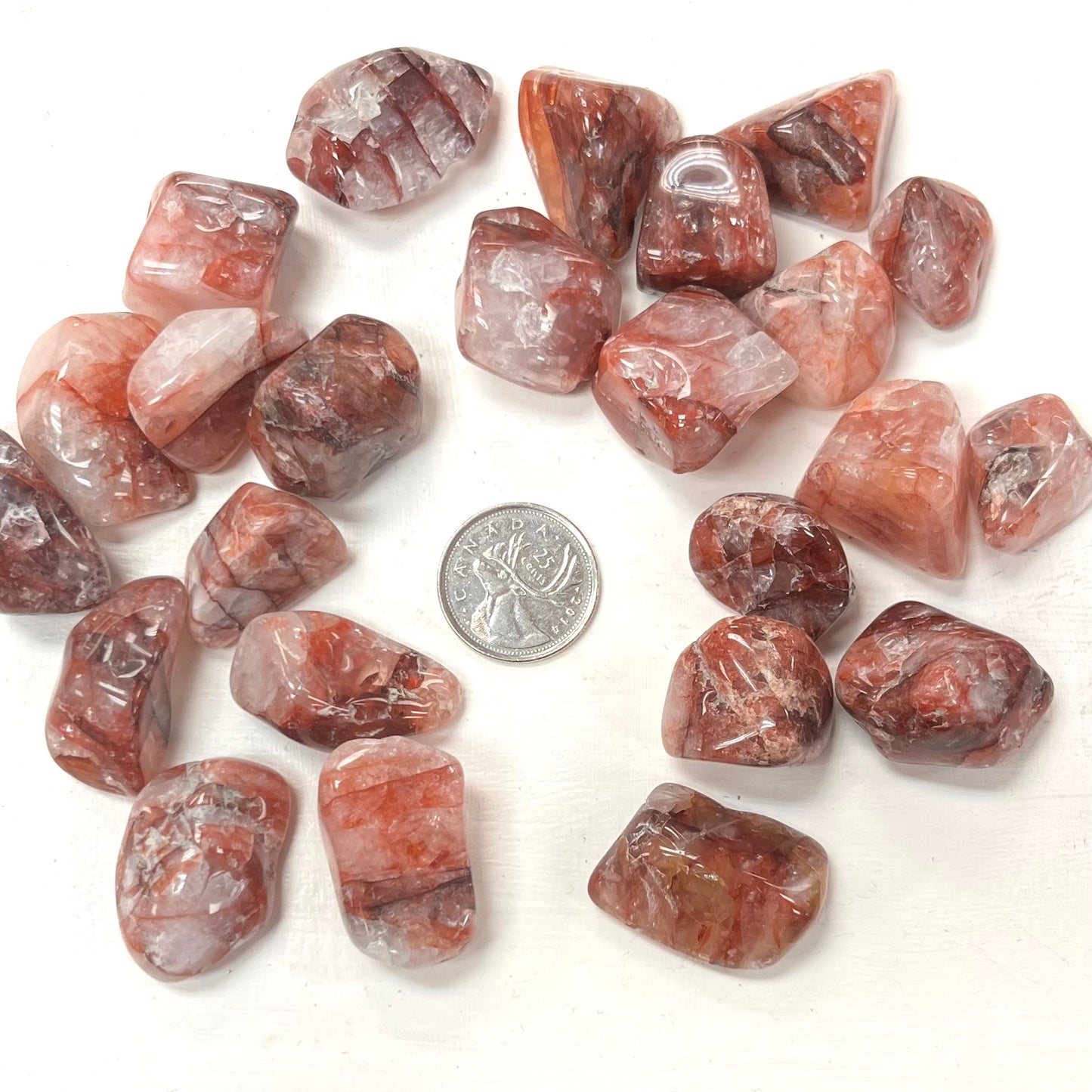 Tumbled Red Hematoid Quartz / Fire Quartz