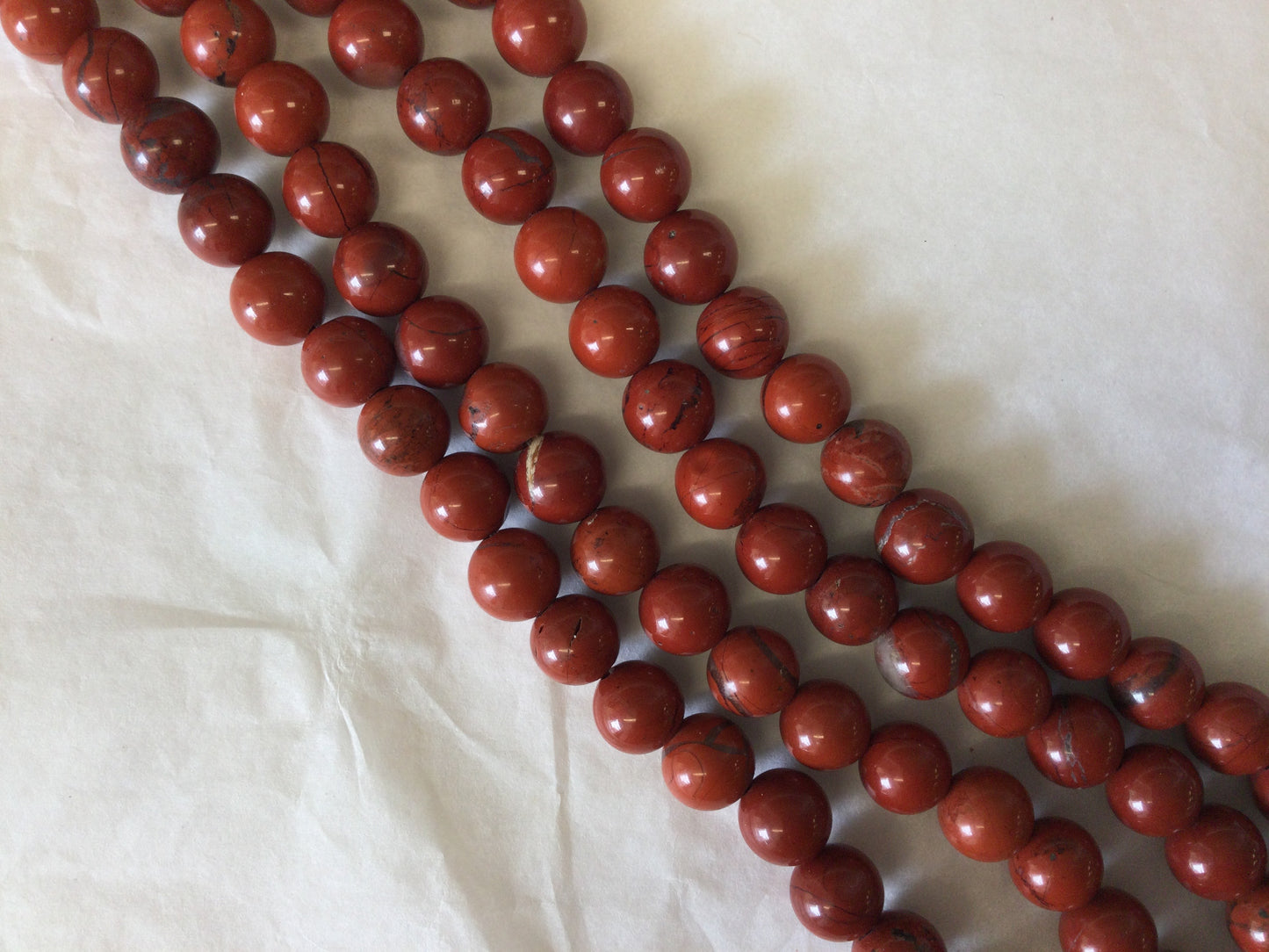 8mm Red Jasper 8" Strand