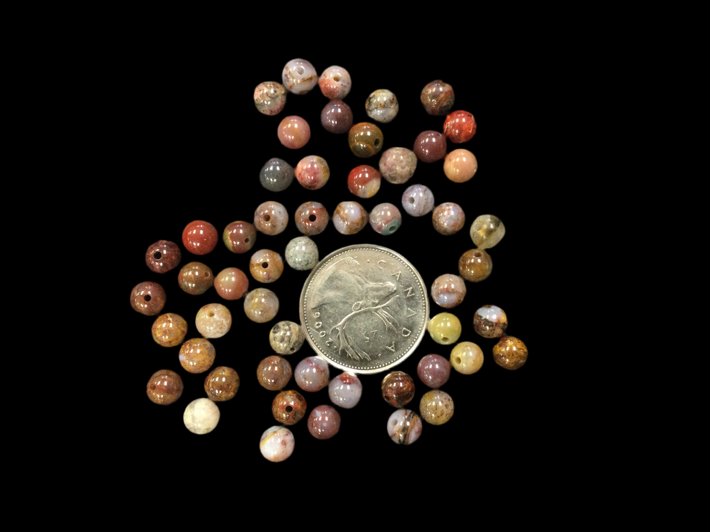 6mm Mixed Earth Toned Agate