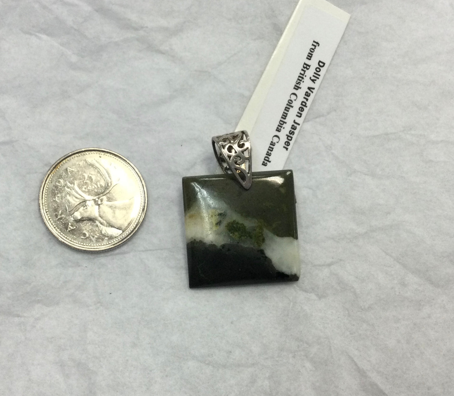 Square Dolly Varde Jasper Pendant