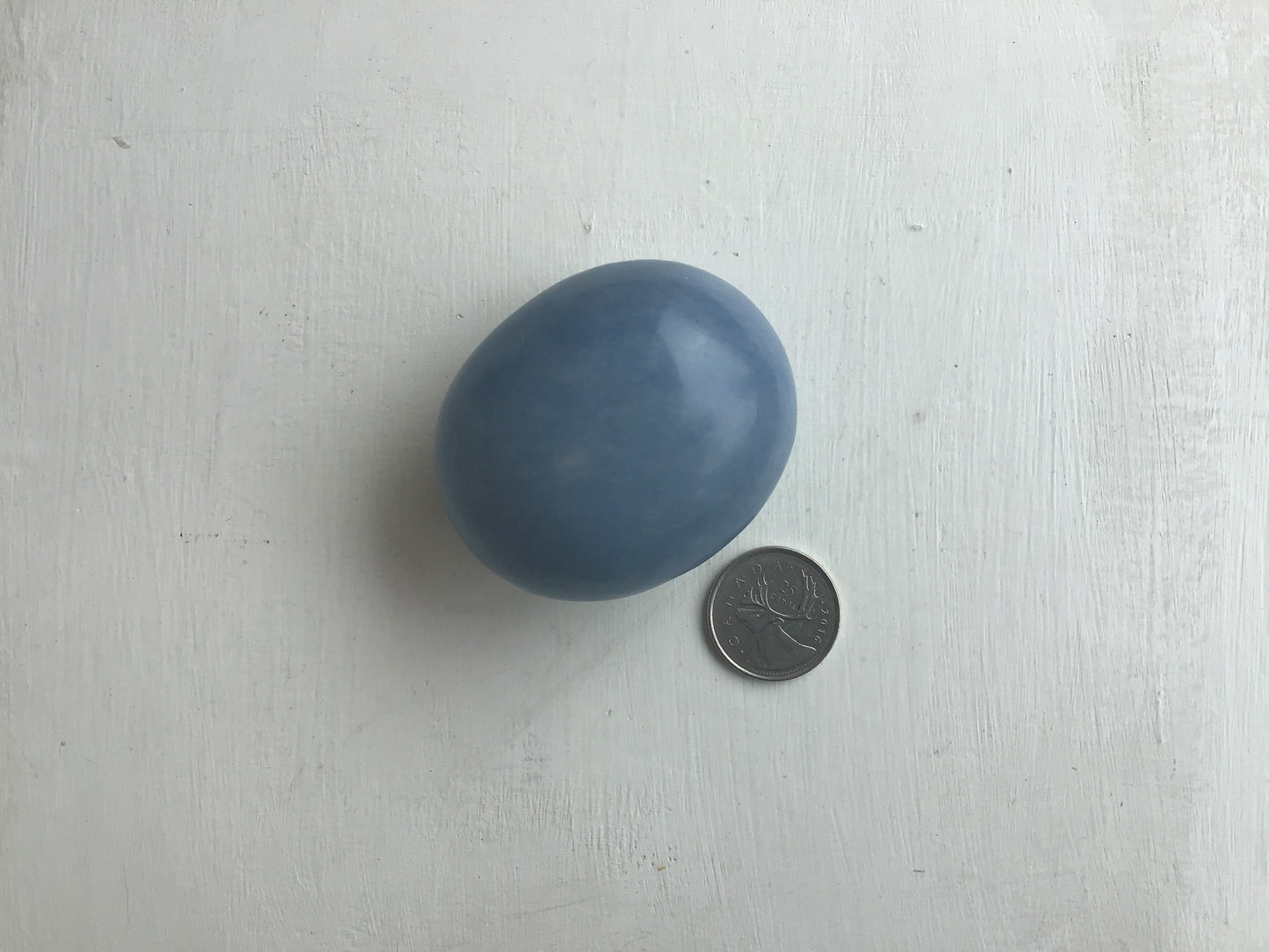 Polished Angelite Palm stone