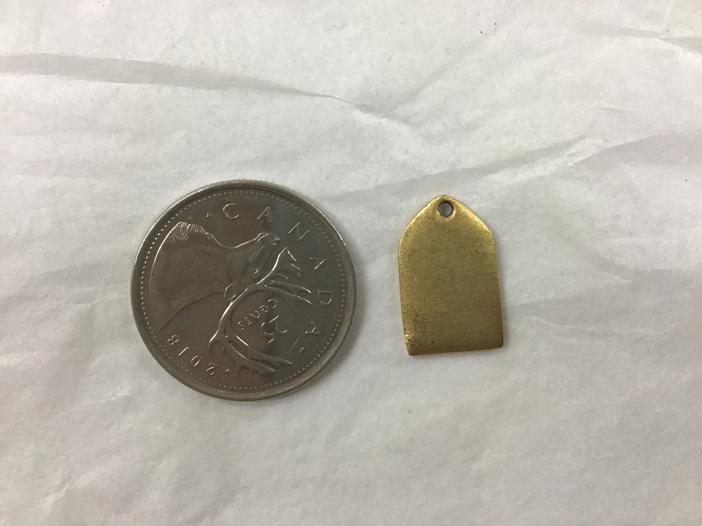 Gold Blank Tag Charm