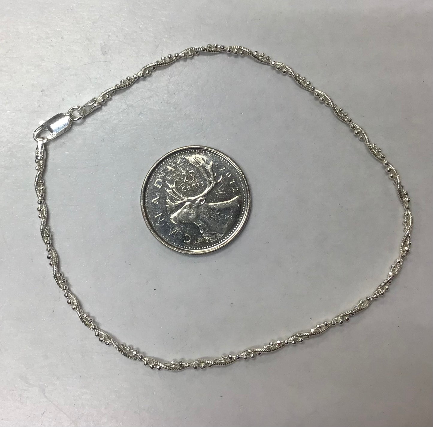 9” Silver Anklet