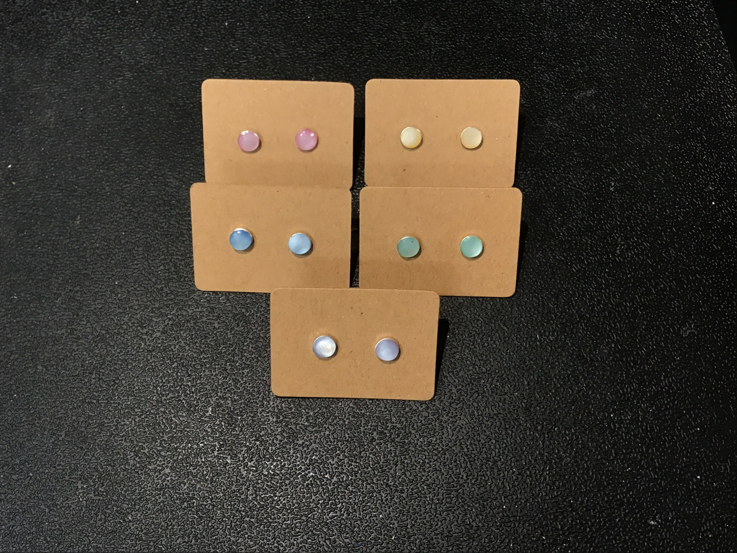 Silver Coloured Shell Stud Earrings