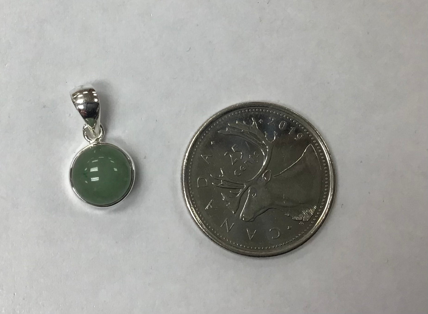 Small Round Green Aventurine Pendant
