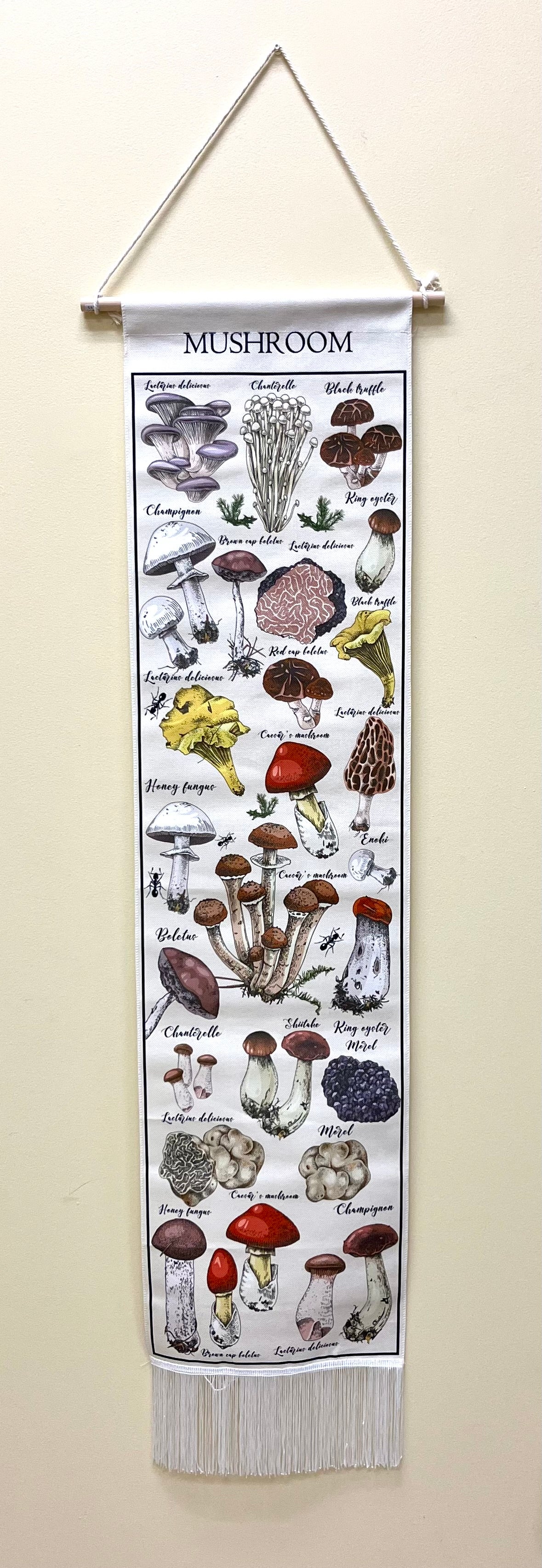 "Vintage" Mushroom Banner - Cream