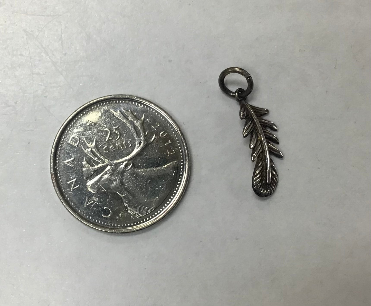 Silver Open Feather Pendant