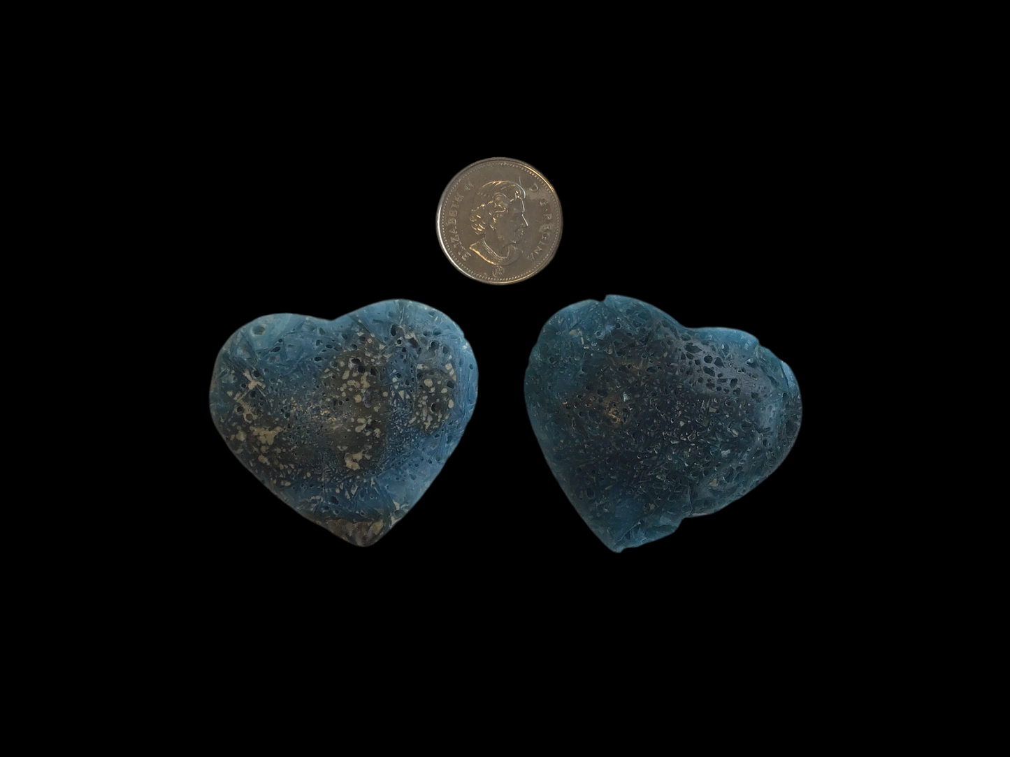 Blue Glacierite Hearts
