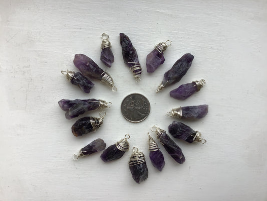 Amethyst Wire Wrap Pendant