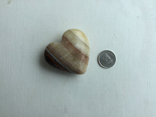 Banded Onyx Heart