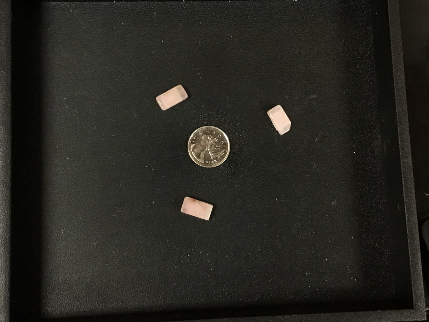 Double Hole Rose Quartz Flat Charm