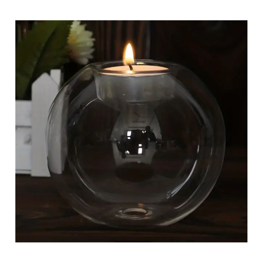 Tea Light/Taper Holder, Glass