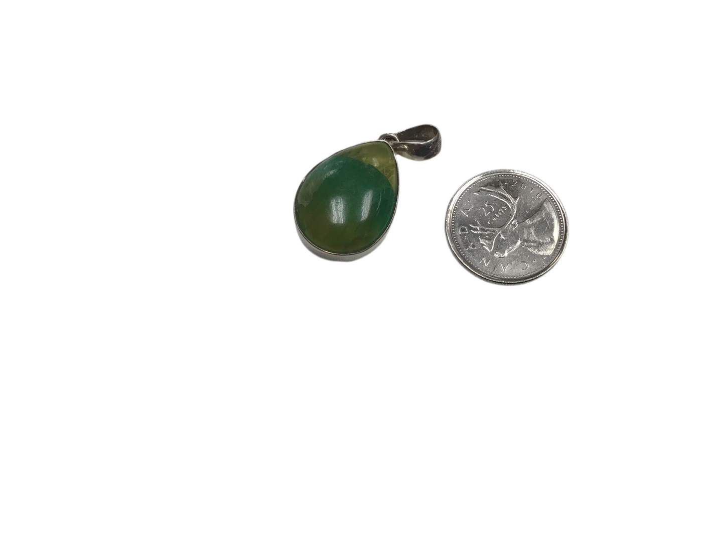 Green fluorite pendant teardrop