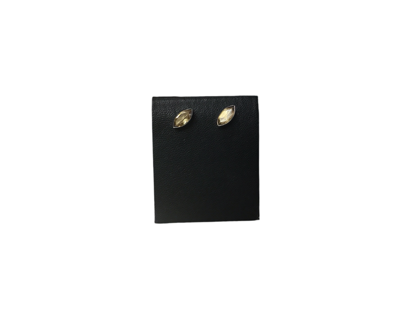 Citrine stud earrings teardrop