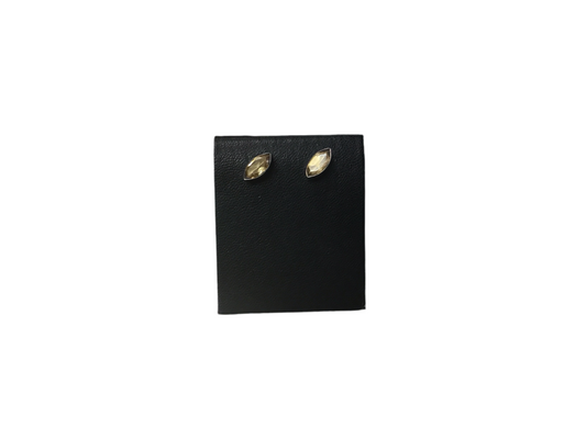 Citrine stud earrings teardrop