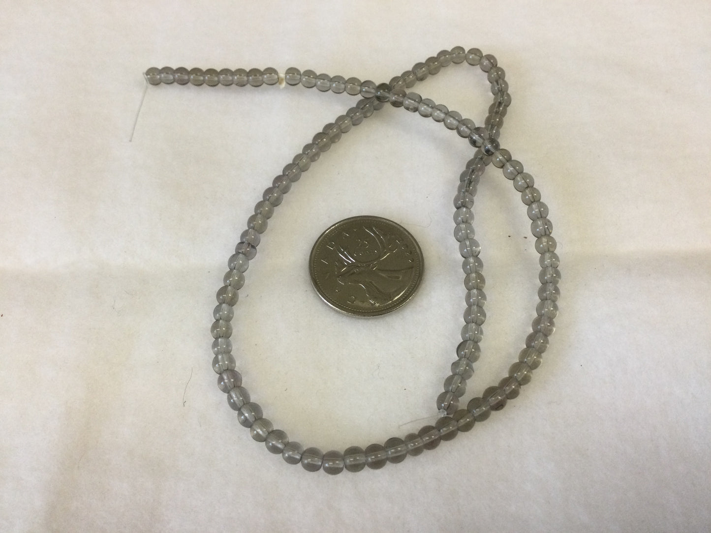 4mm smoky Quartz bead strand