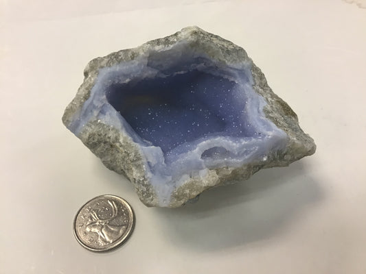 Blue Lace Agate Open Geode