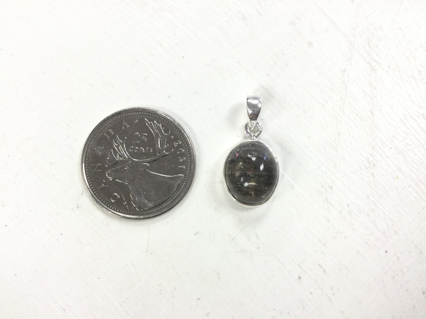 Half Sphere, Oval Spectrolite Pendant