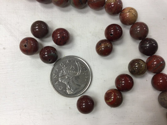 10mm Red Fancy Jasper Beads