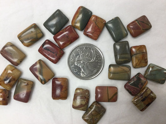 Red Creek Jasper Rectangle Bead