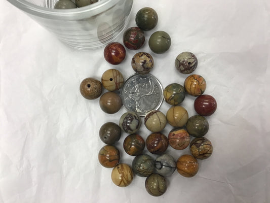 Sunset Jasper 12mm bead