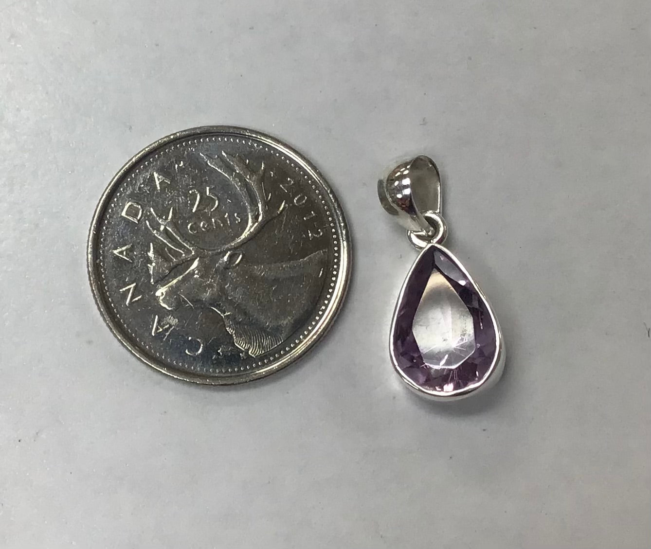 Teardrop Faceted Amethyst Pendant