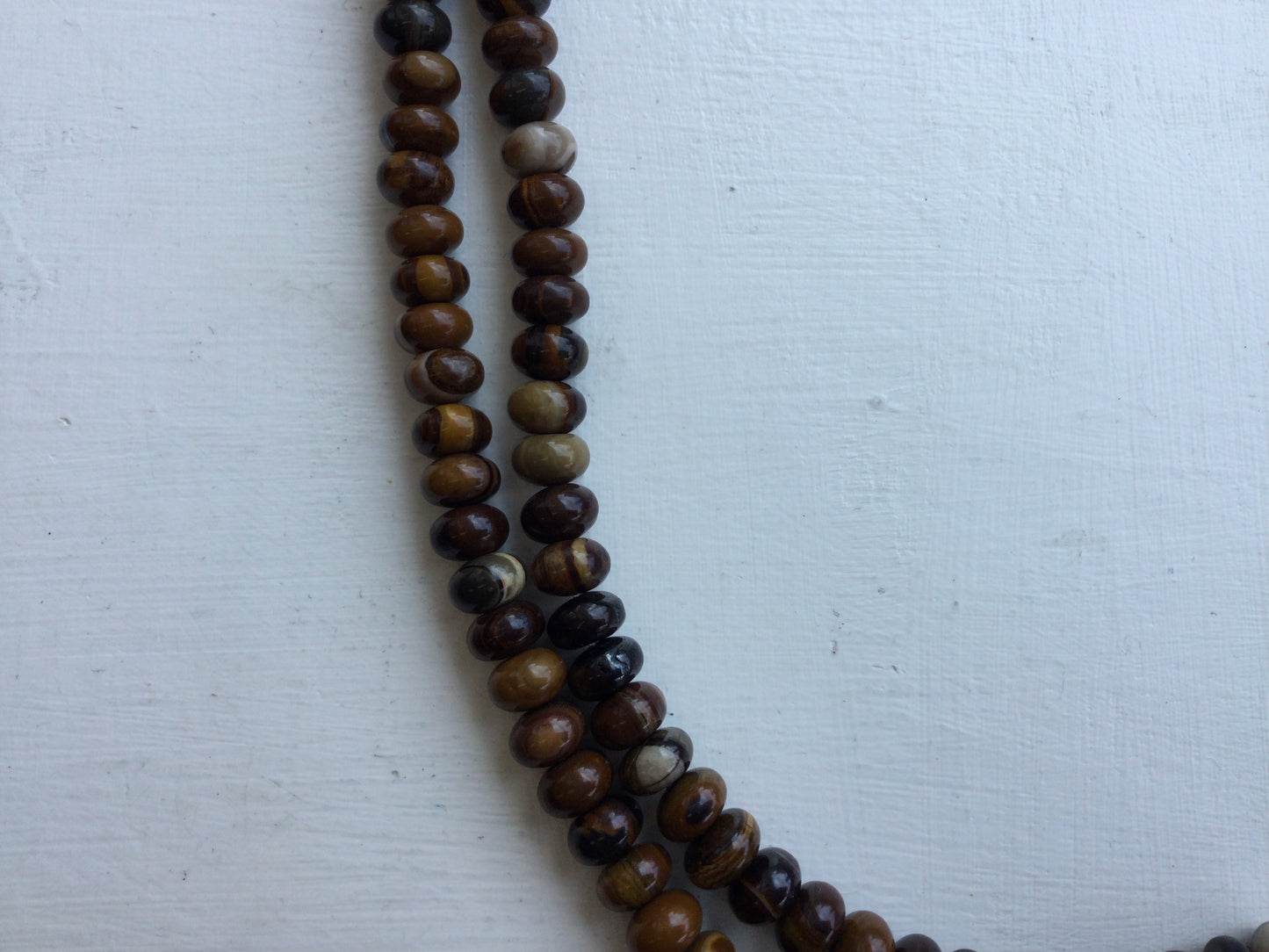 Iron Zebra Jasper 8mm Rondelle 7" Strand