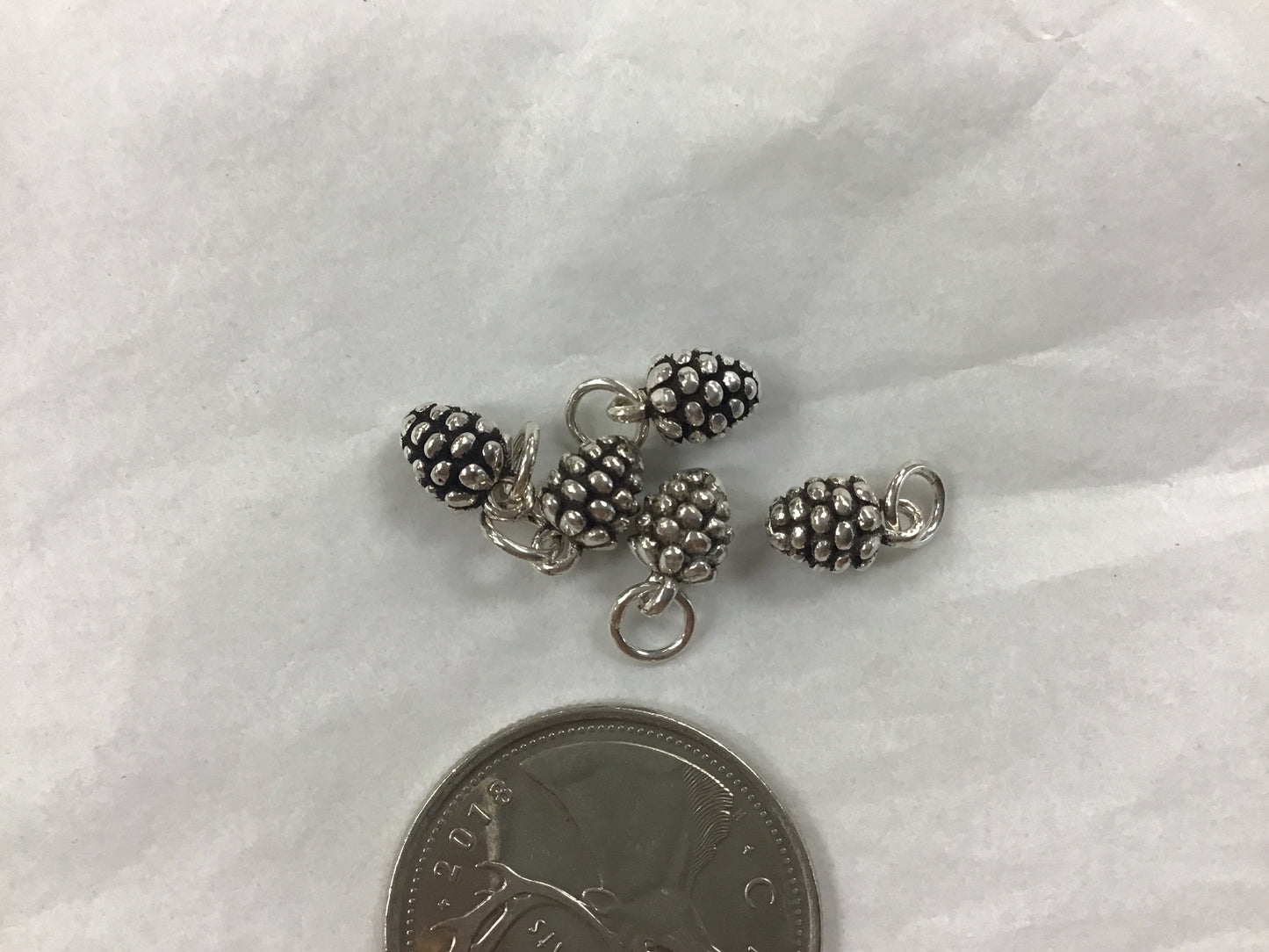 Silver Acorn Jewelry Charm