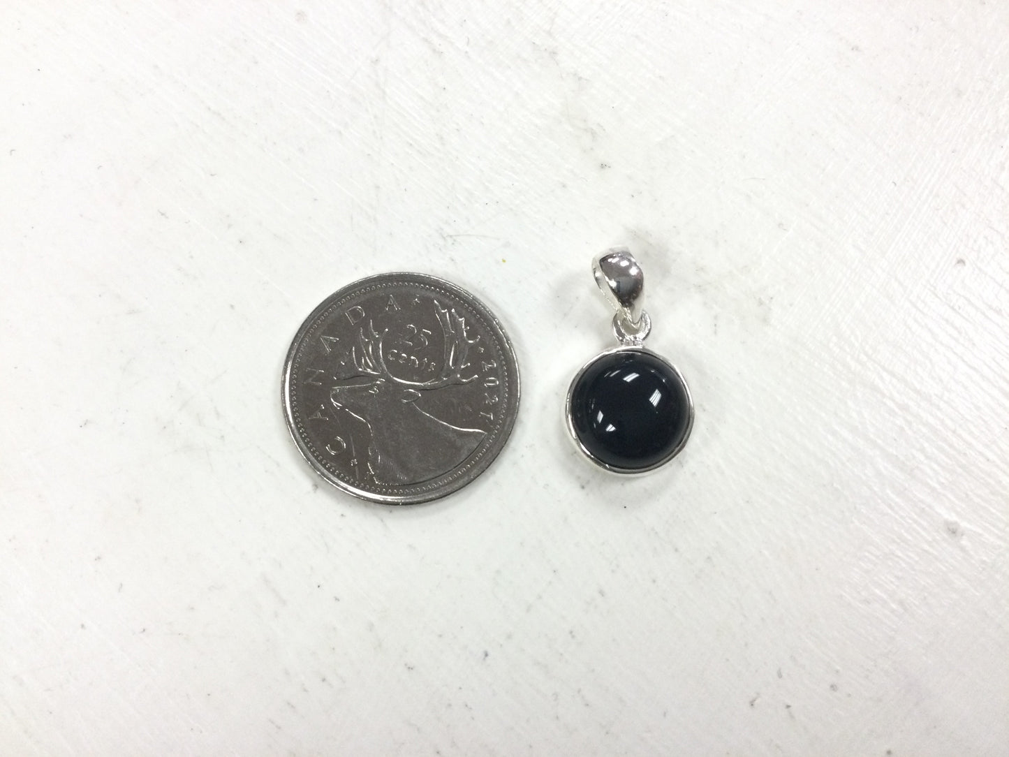 Circle Black Onyx Pendant