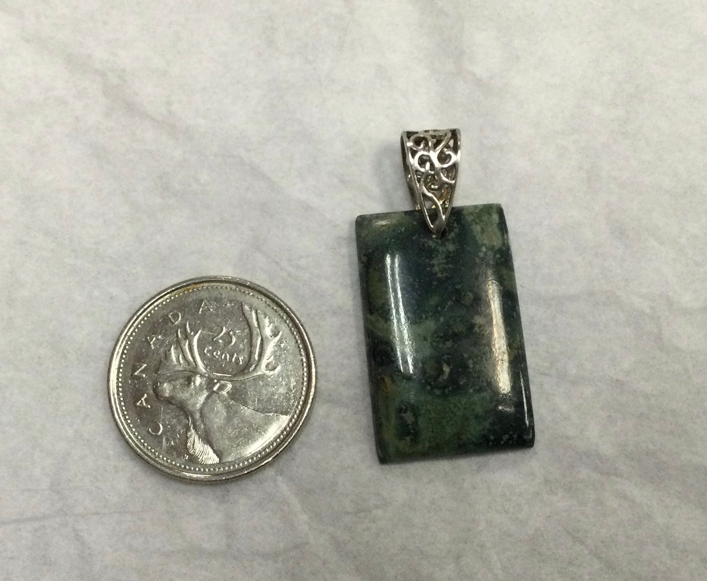 Rectangle Nebula Stone Pendant
