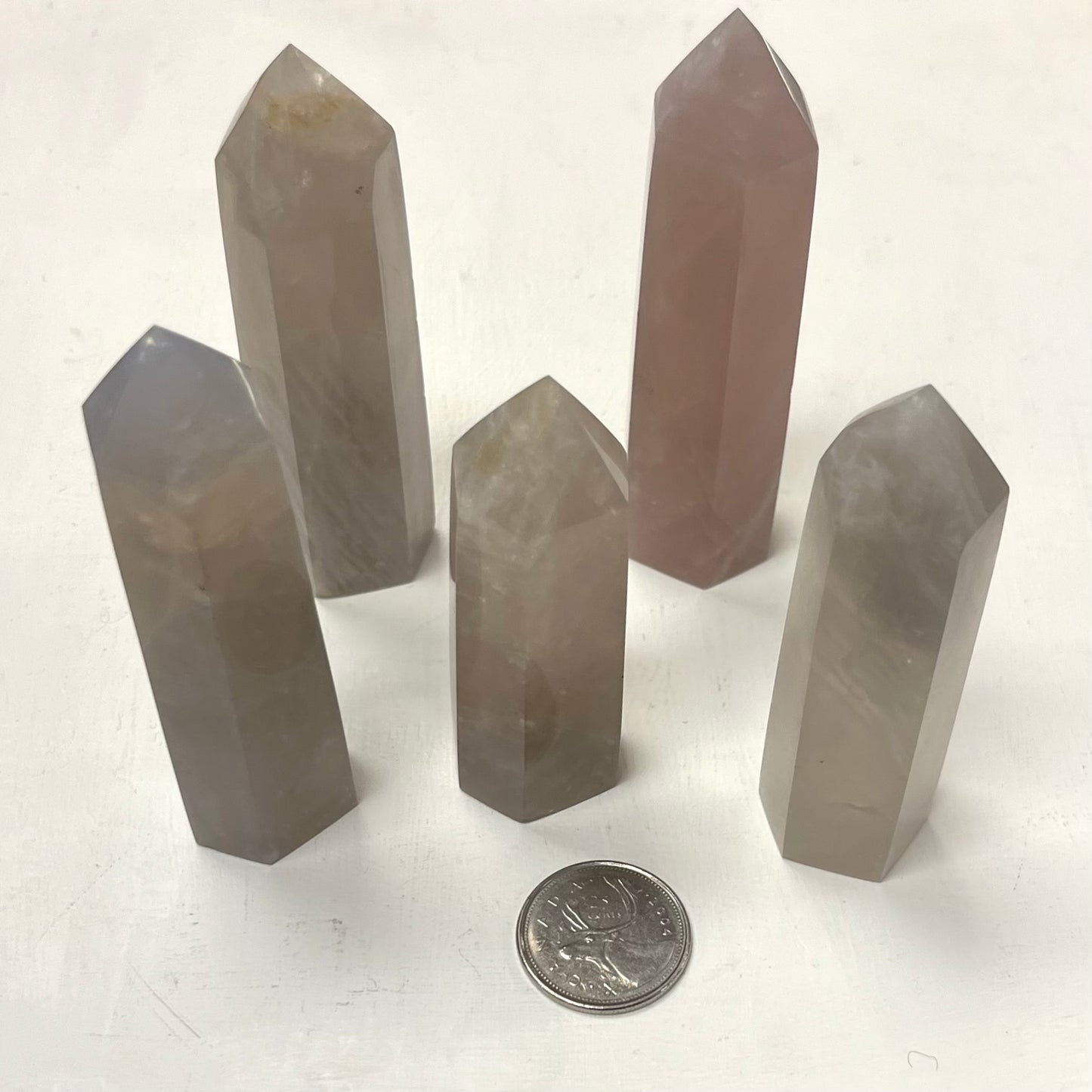 Blue Rose Quartz Points