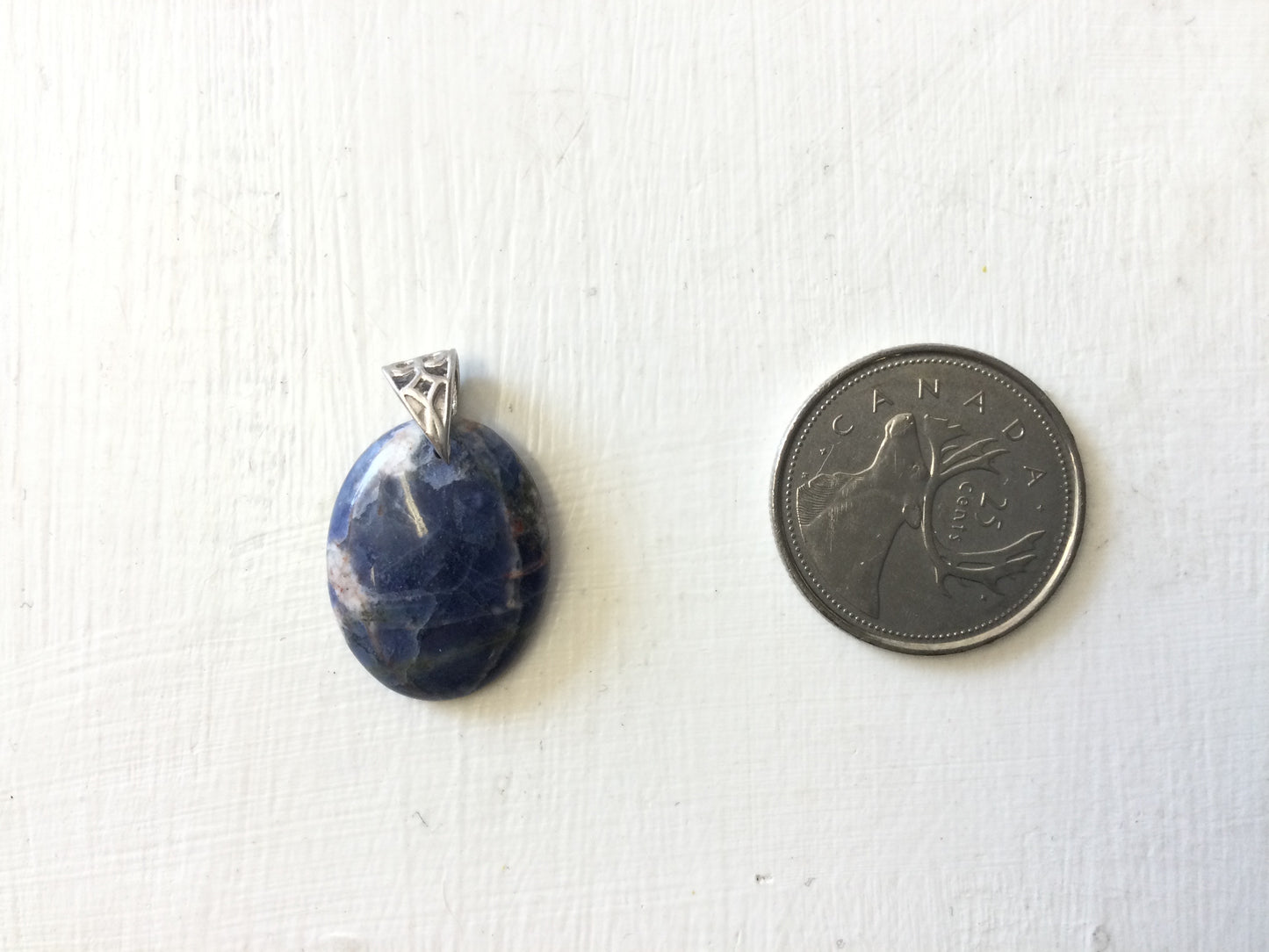 Fluorescent Sodalite oval Pendant