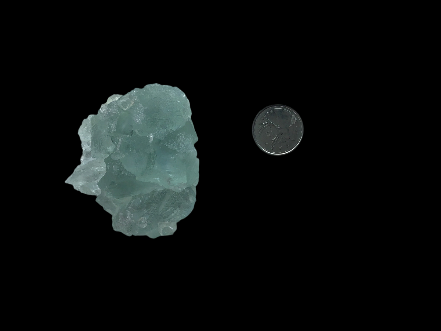 Fluorite Chunk with Clear Calcite Inclusions