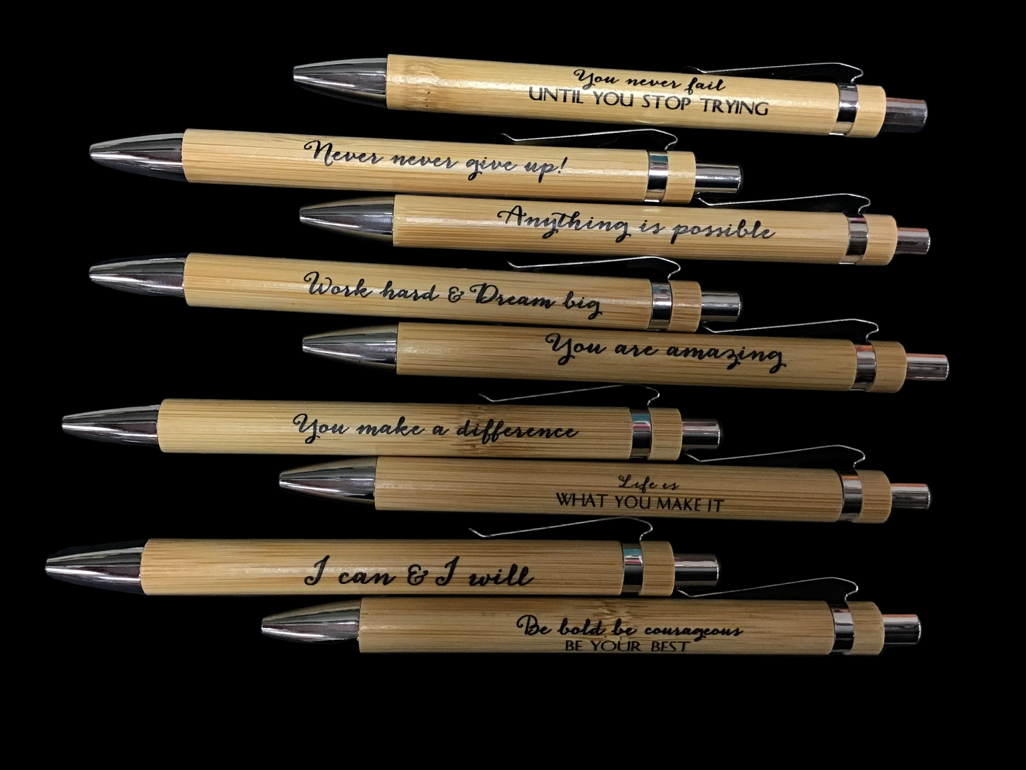 Inspirational quote pen