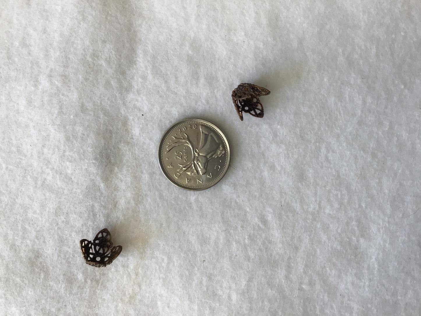Natural Brass Foliage Bead Cap