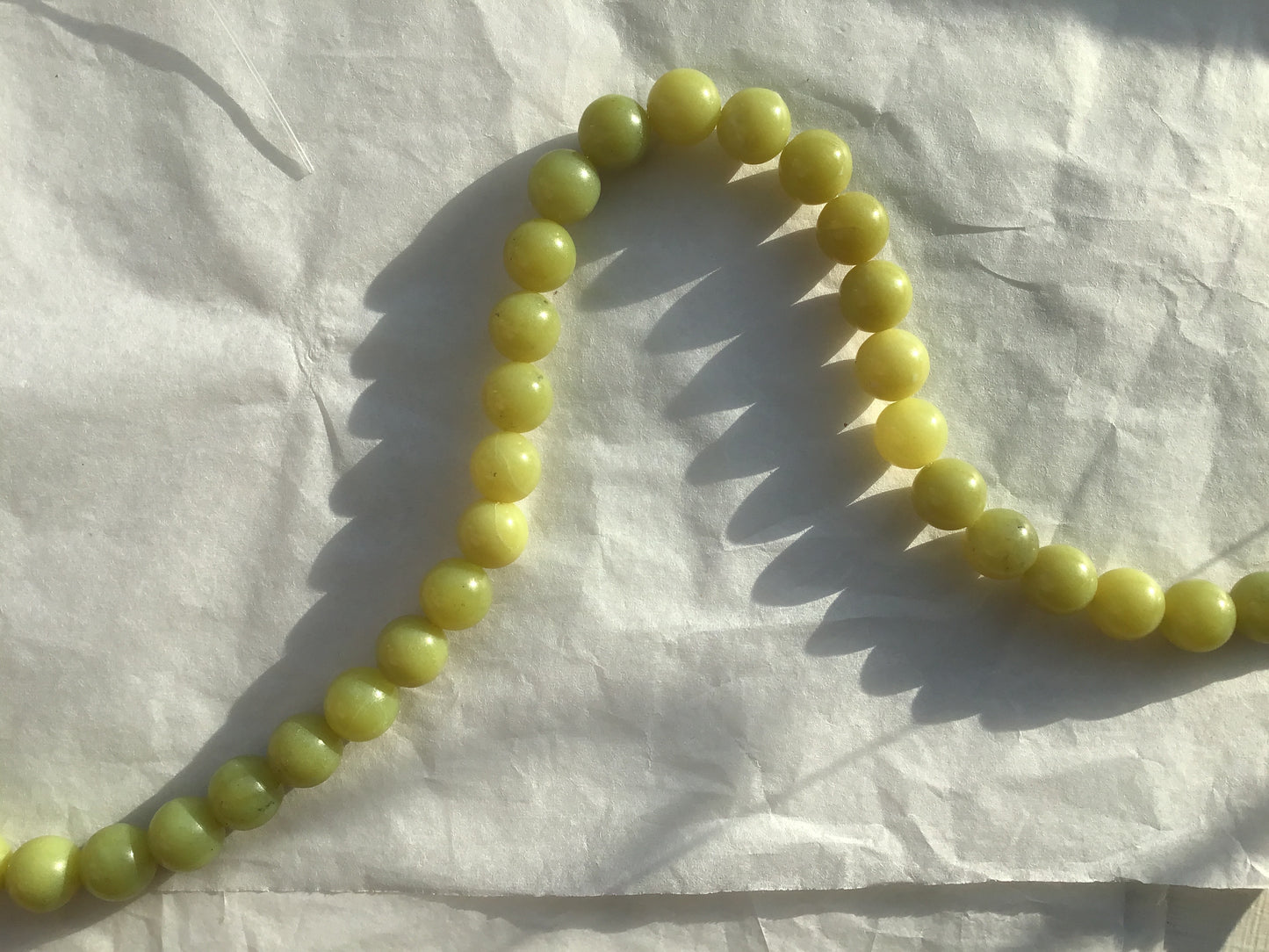 8mm Lemon Jade Strand, 16 in