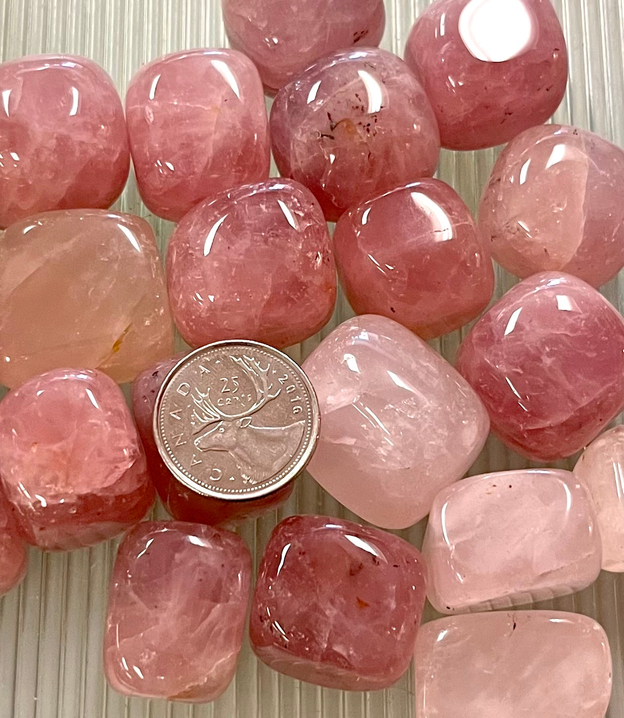Tumbled Polished Rose Quartz (Raspberry Rose)