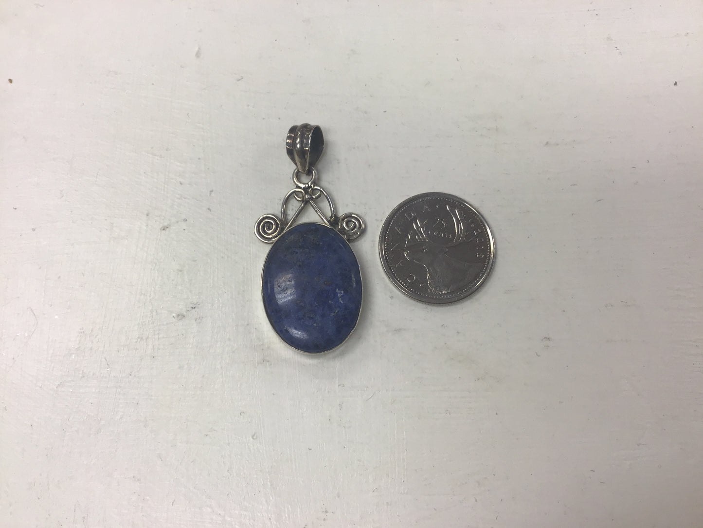 Dumortierite Oval Pendant