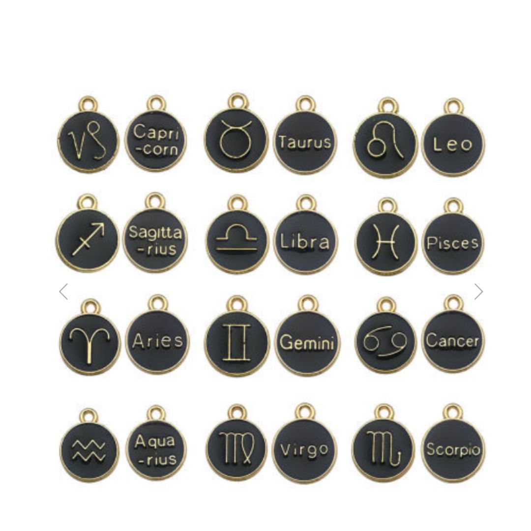 Black Zodiac Charms