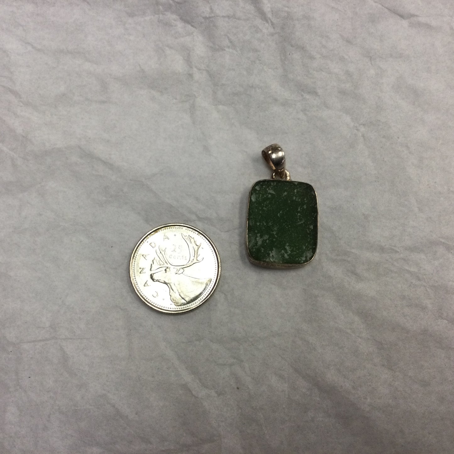 Rough Jade Pendant, rough, square