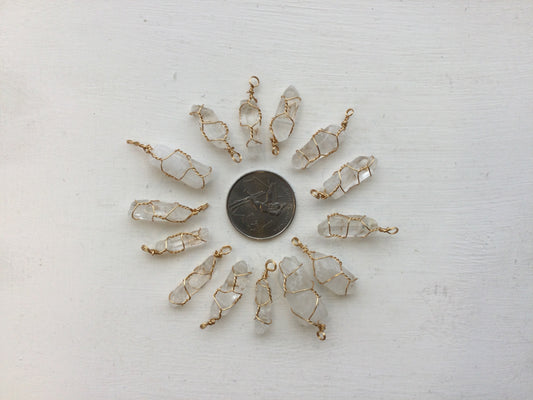Clear Quartz Wire Wrapped Pendant