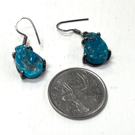Turquoise Earrings, Drop  'Polished' Teardrop