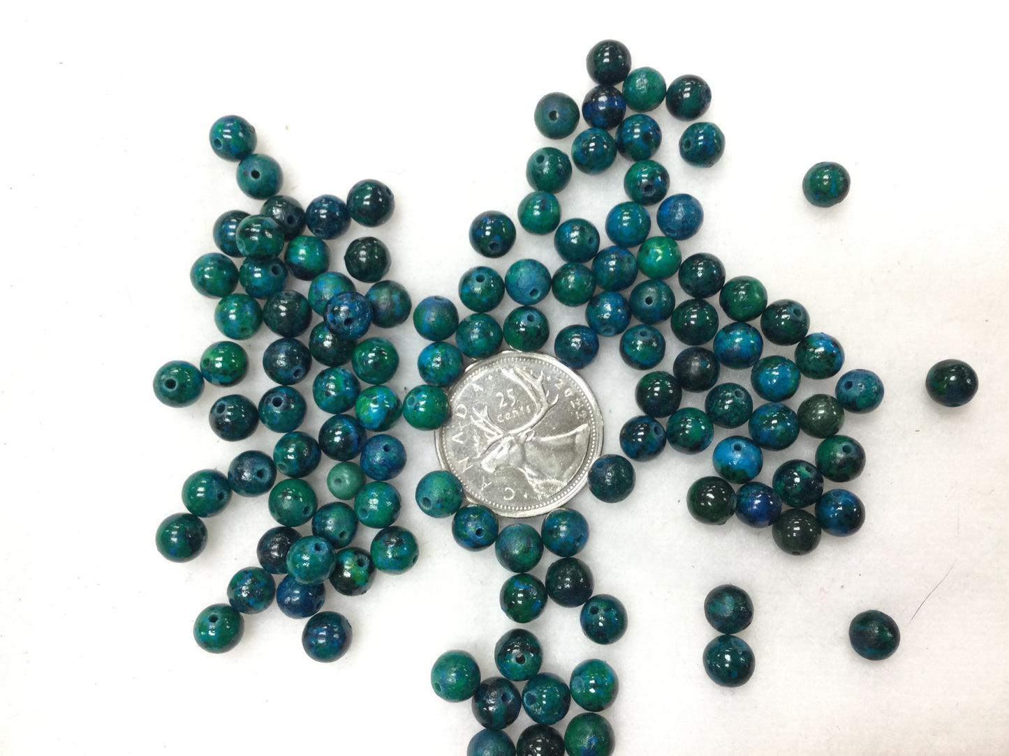Synthetic Chrysocolla beads