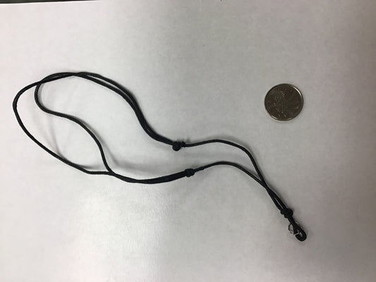 Adjustable Black Hemp Cord Necklace with Jumphoop