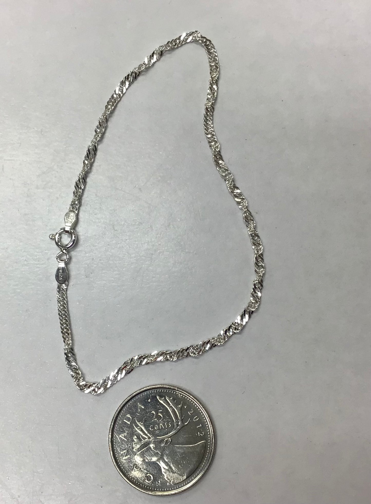 9” Silver Anklet