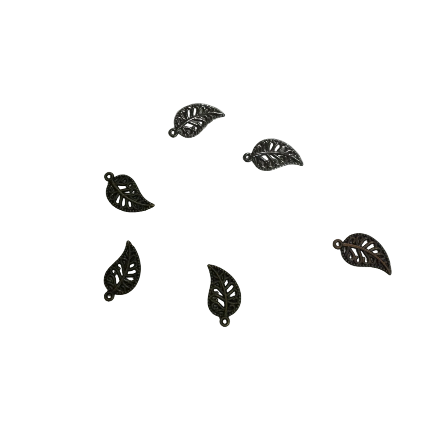 Mixed Metal Leaf Charm