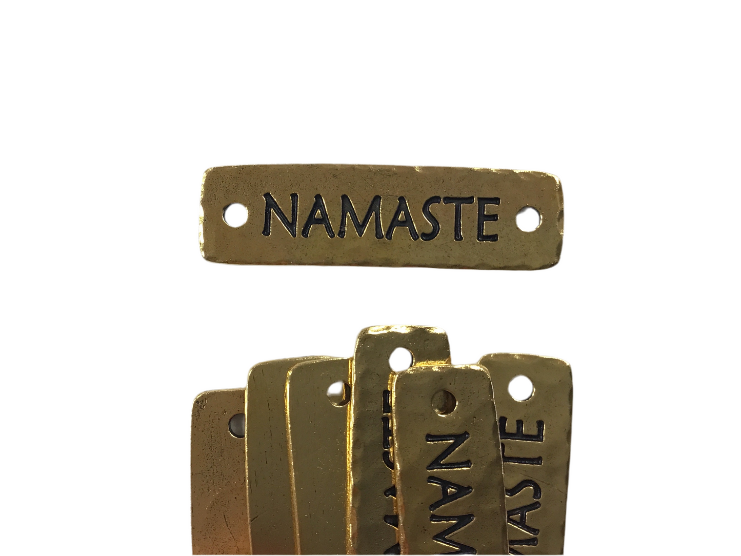 Gold Namaste Tag Charm