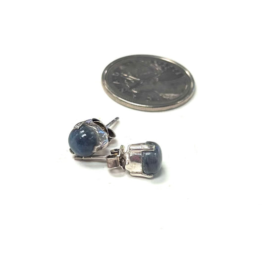 Labradorite Studs (Triangle with Prongs)