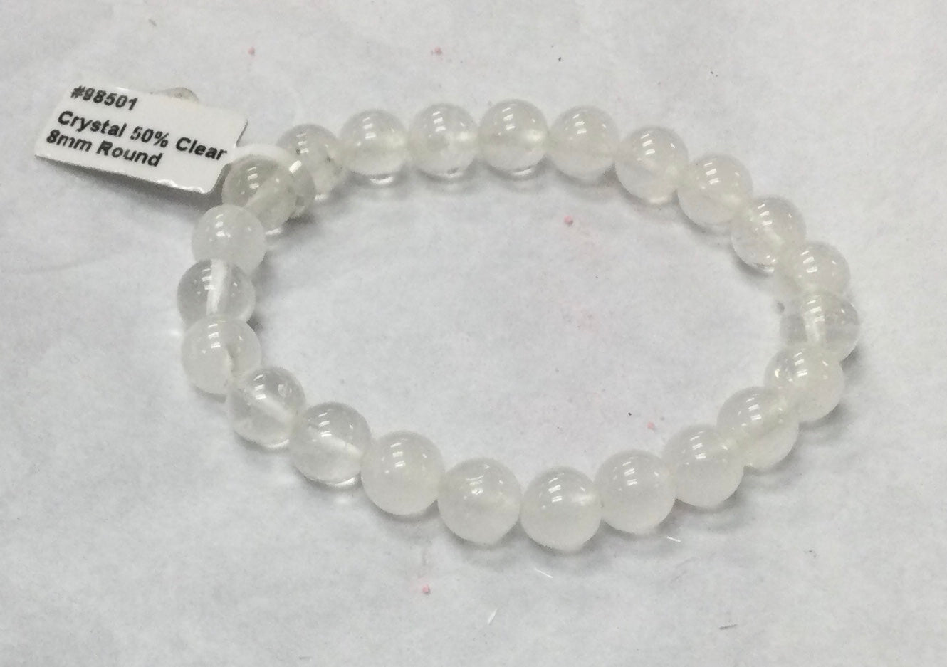 Crackle Clear Quartz Bracelet 8mm