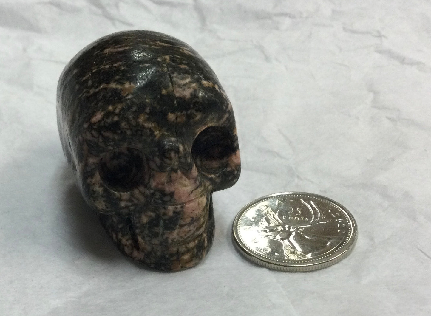 Rhodonite Skull